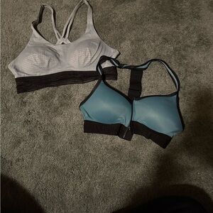 Victoria's Secret Blue (XS) and Gray Sports Bra (34B)